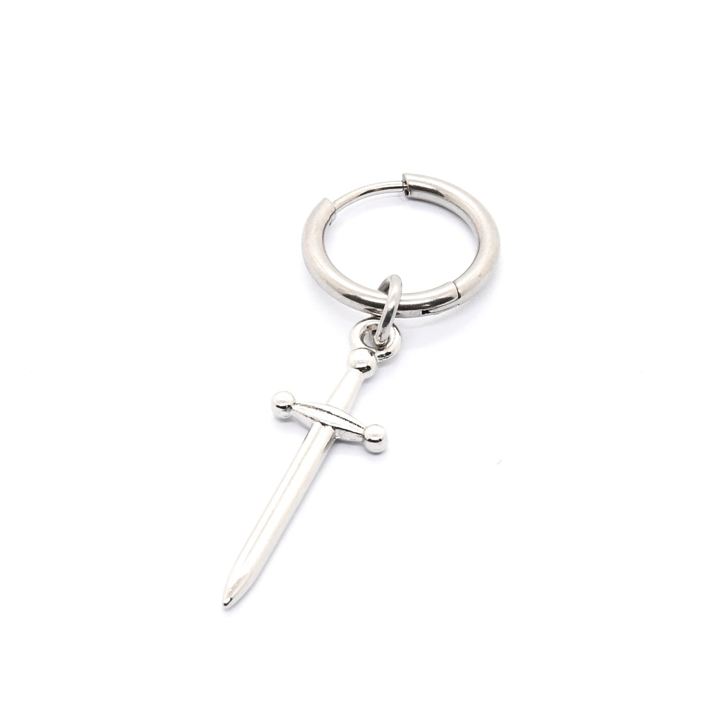 Men's Cross Punk Stainless Steel Trendy Art Born Earrings