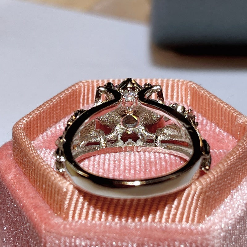 Creative Exaggerated Personalized Style Flower Branch Ring