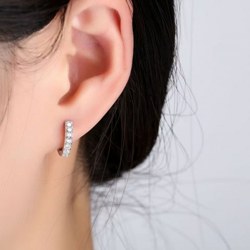 Circle Diamond Zircon Affordable Luxury Fashion Earrings