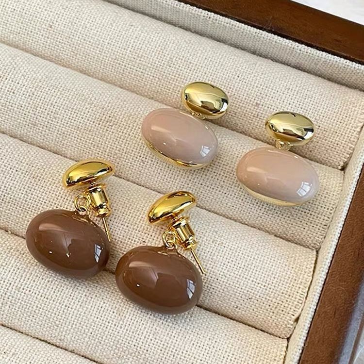 Elegant French Pearl Drip Glazed Two Earrings