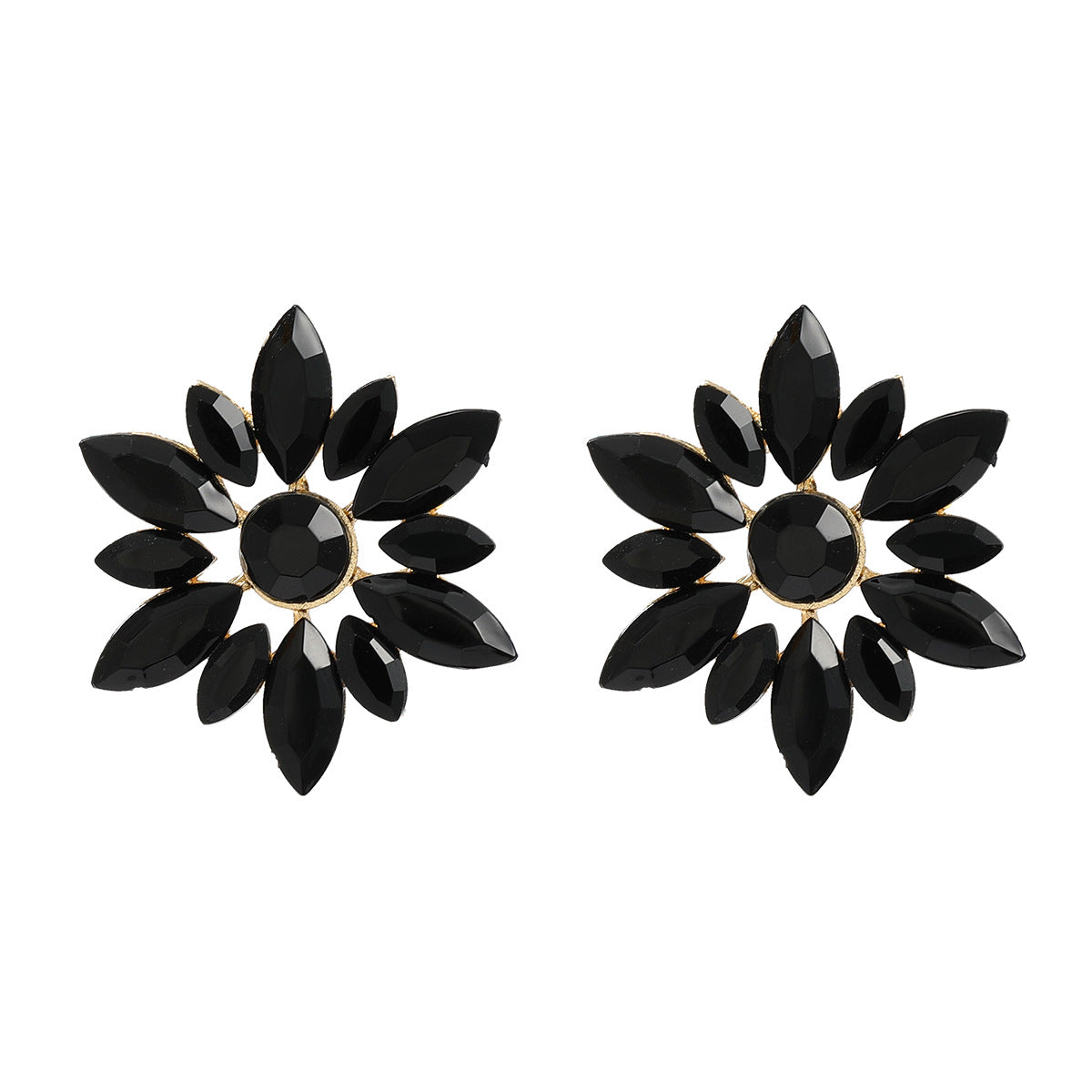 Flower Female Fashion Elegant Full Diamond Earrings