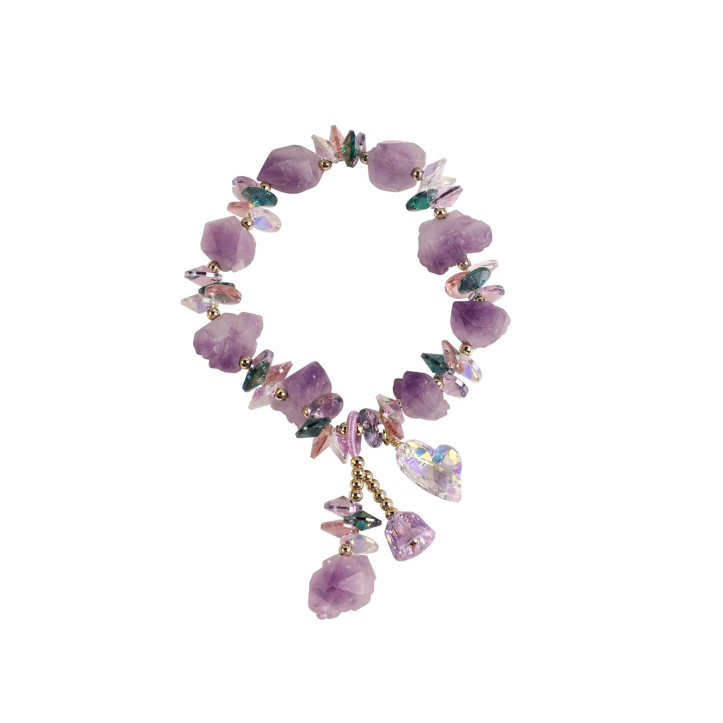 Sense Amethyst Gravel unregelmäßige raue Steinarmbänder