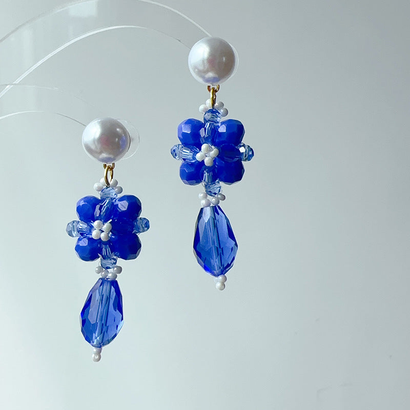 Boucles d'oreilles pendantes en forme de fleur, boucles d'oreilles d'ambiance lumineuse et belle