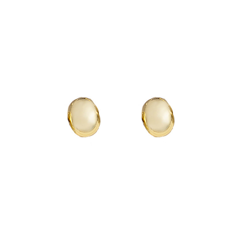 Sier Needle Metal High-grade Temperament Glossy Earrings