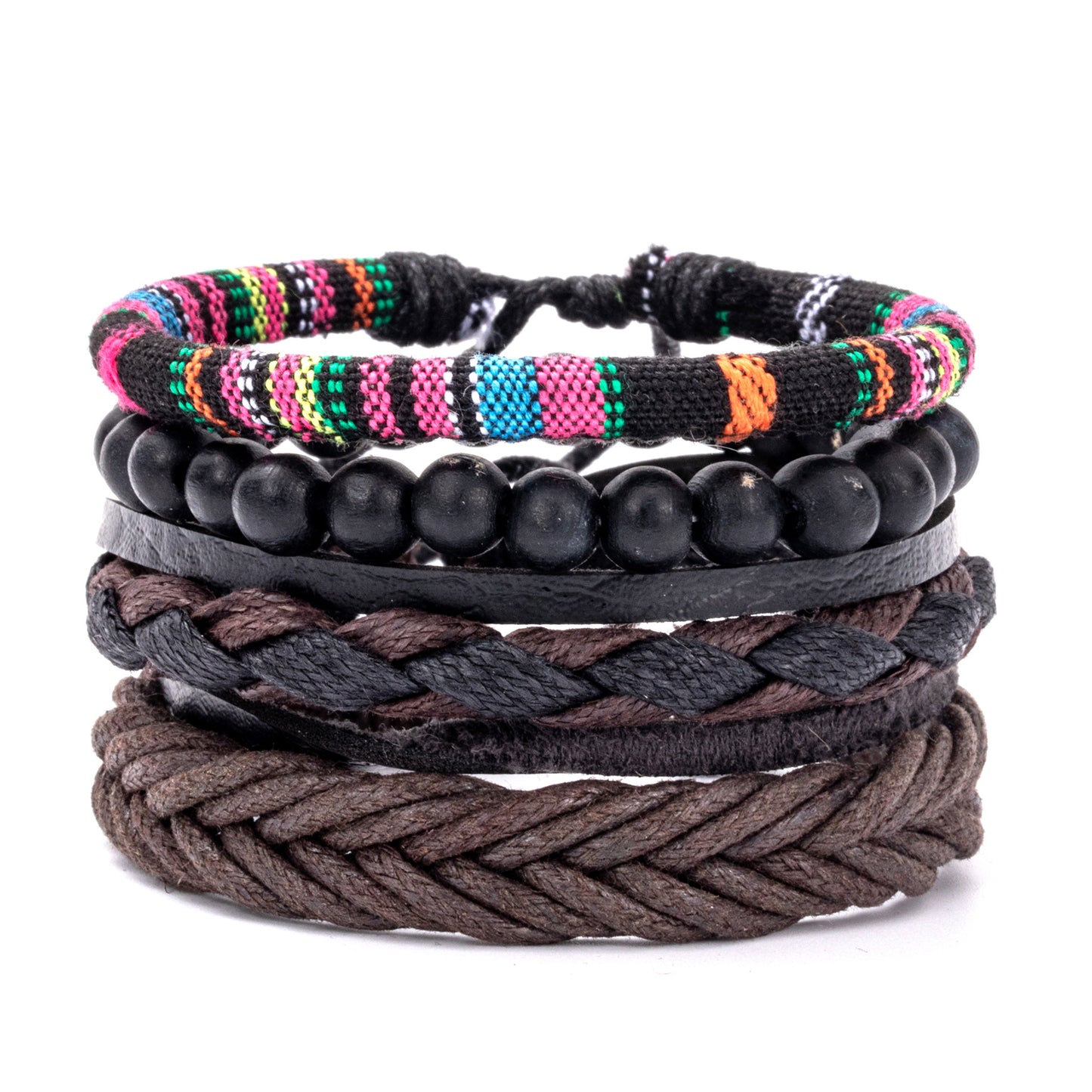 Women's Bohemian Style Ethnic Colorful Beaded Woven Bracelets