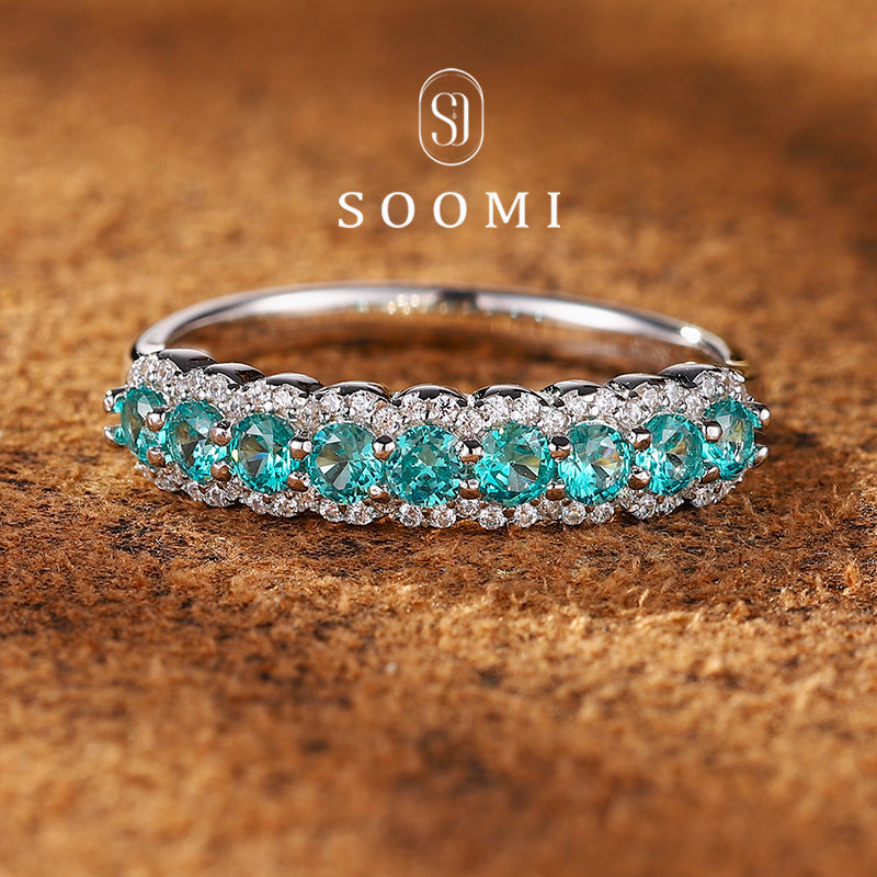 Women's Light Luxury Simulation Ruby Sapphire Open Mouth Stackable Fashion Twisted Rings