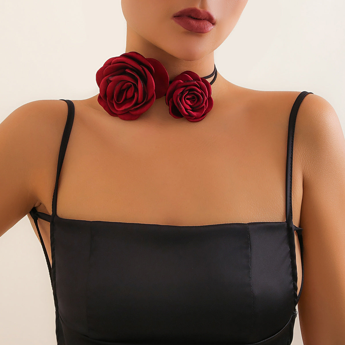 Women's Flower Strap Vintage Rose Dinner Collar Necklaces