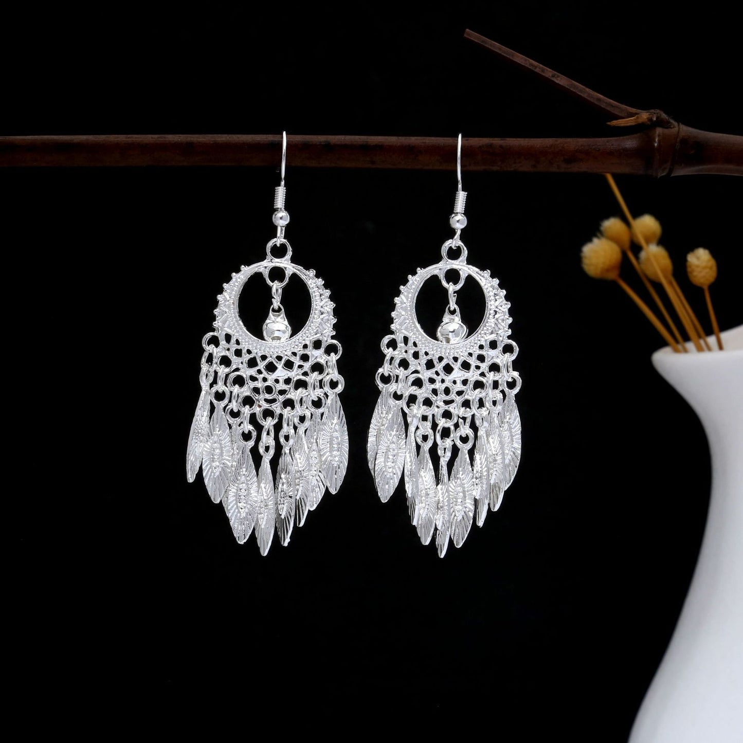 Imitation Miao Sier Family Minority Ethnic Style Earrings