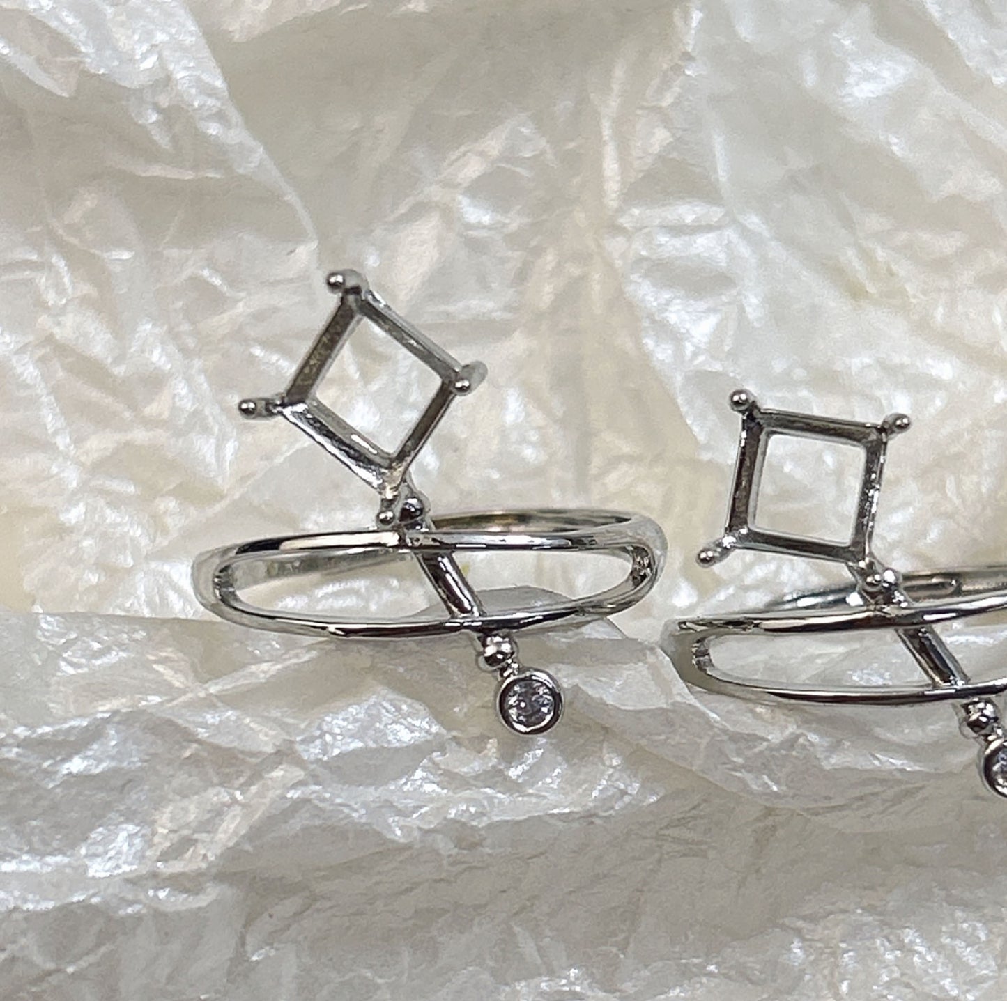Setting Opening Adjustable Various Sizes Big Diamond Rings