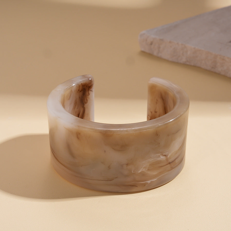 Women's Irregular Resin Minority Simple Retro Temperament Personality Fashion Design Unique Bracelets