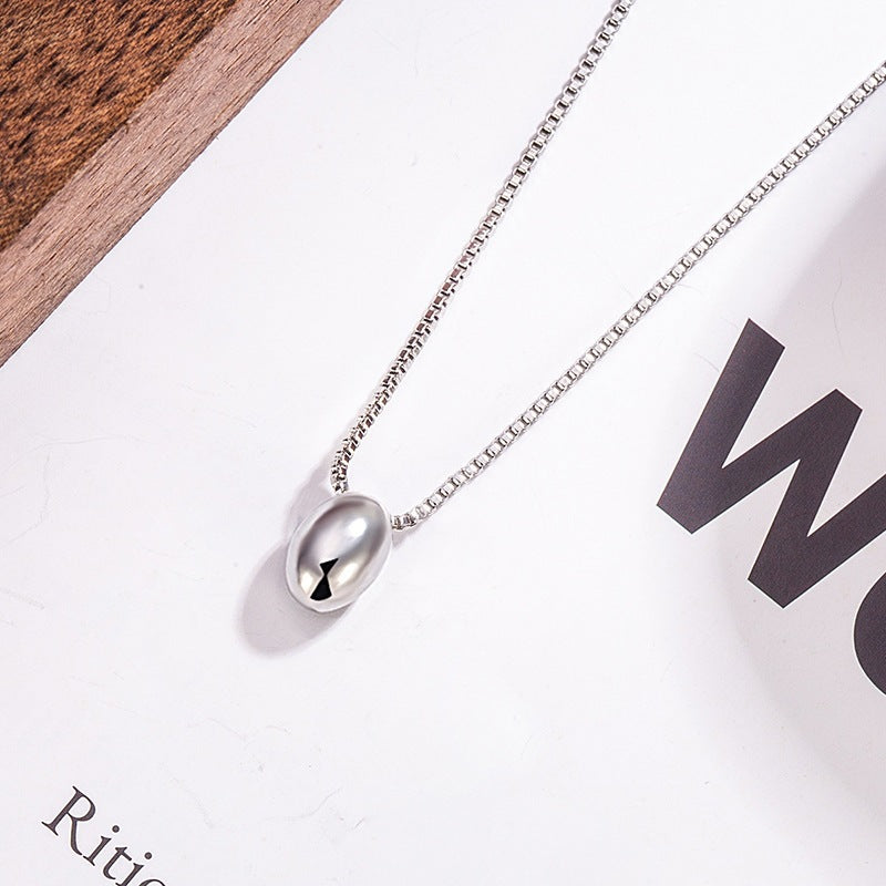 Women's Simple Glossy For Fashion Elegant Oval Clavicle Chain Necklaces