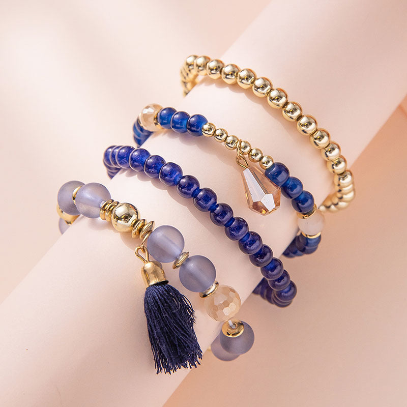 Women's Tassel Micro Glass Bead Design Sense Niche Bracelets