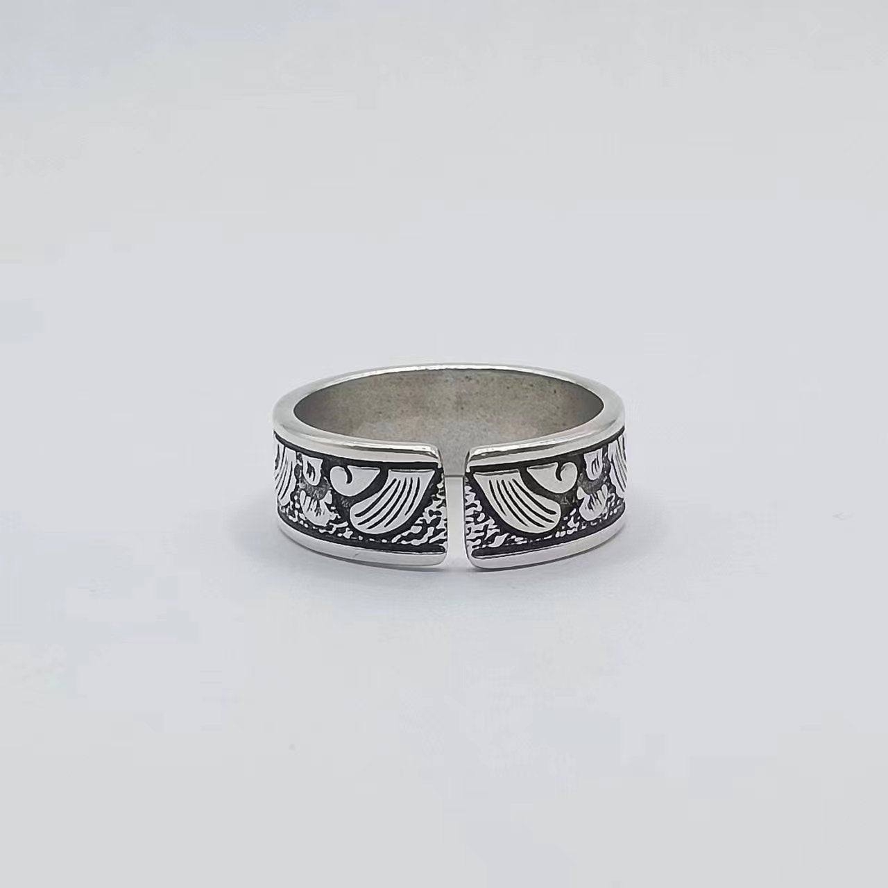 Men's Marcasite Sier Love Oath Niche Unique Retro Ring