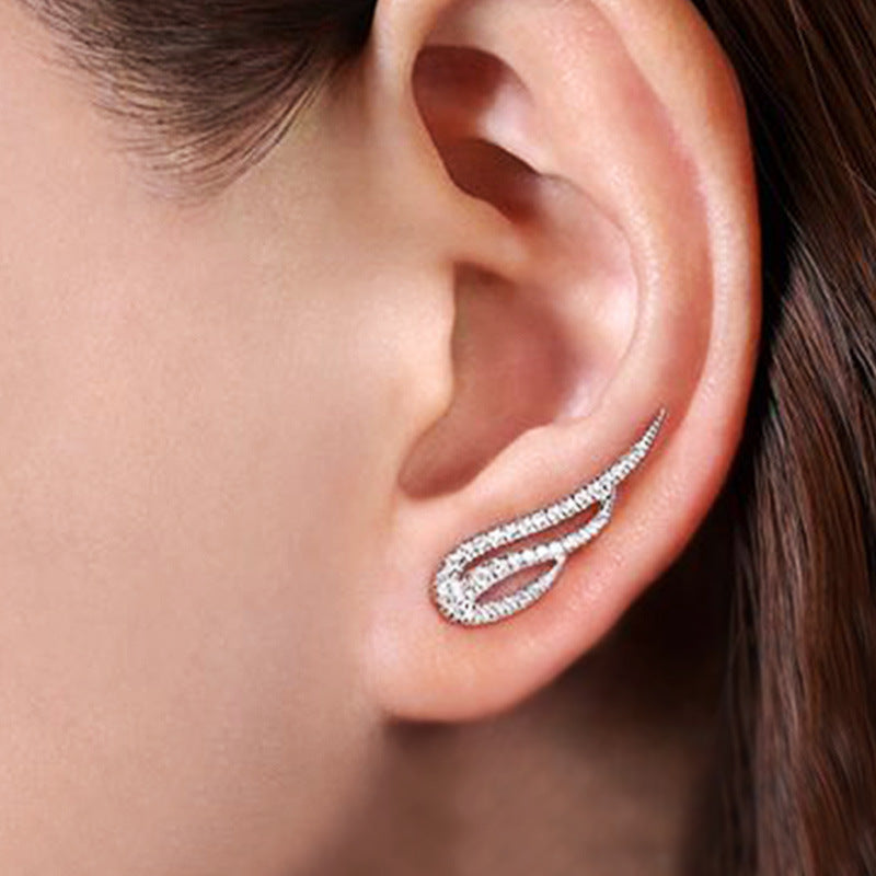 Boucles d'oreilles à la mode avec ailes d'ange sauvage, Style coréen pour femmes, tempérament personnalisé