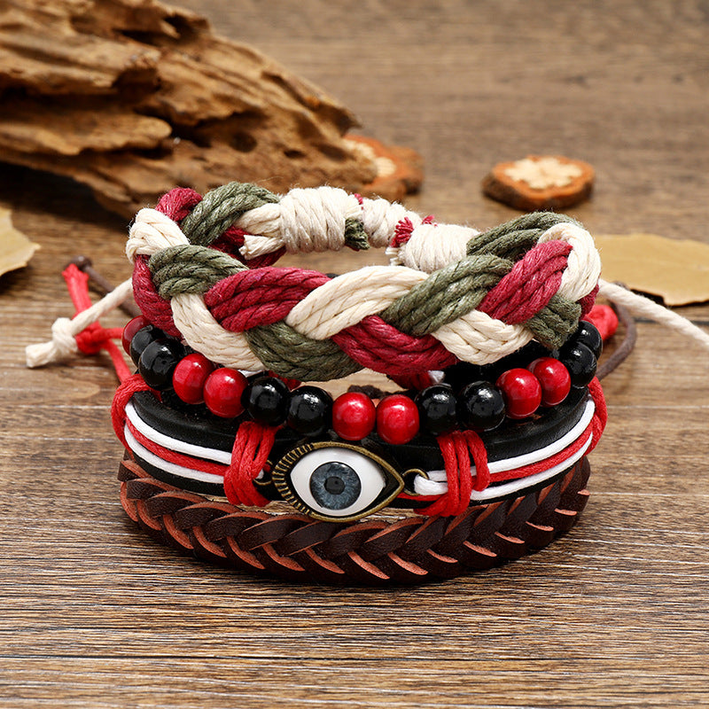 Ornament Bohemian Color Leather Suit Vintage Bracelets