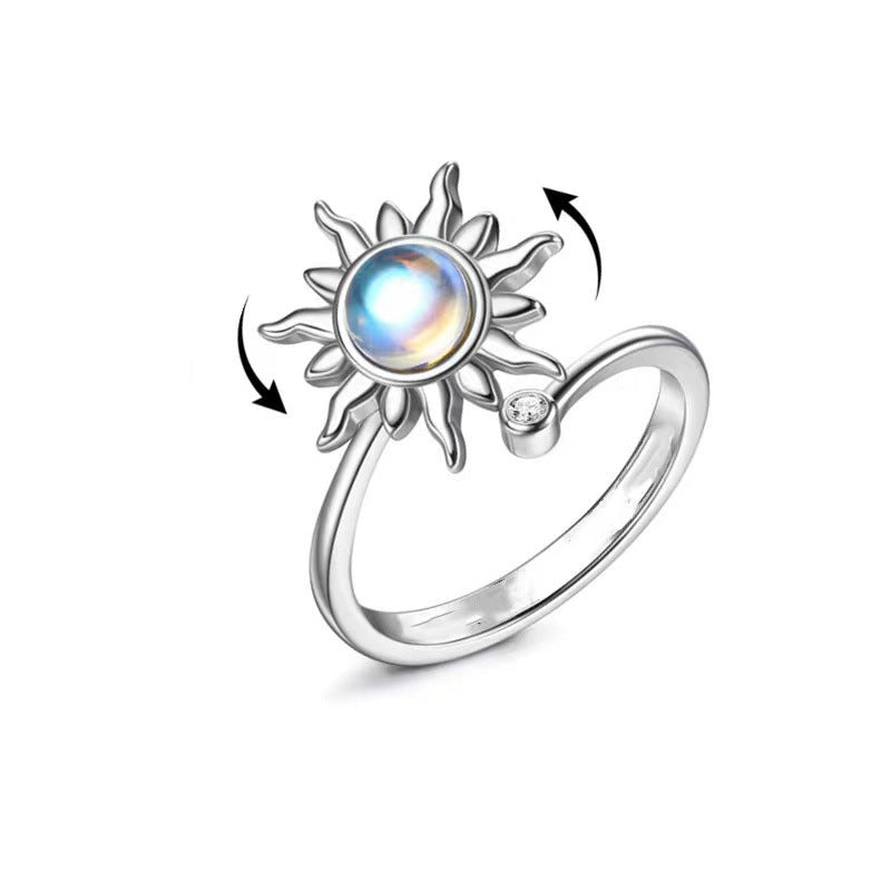 Women's Sunflower Moonstone Simple Creative Style Adjustable Bracelets