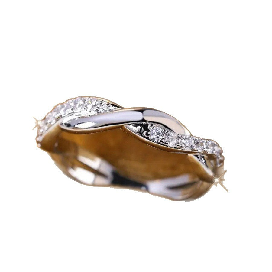 Women's Gold Color Cross Finger For Ring