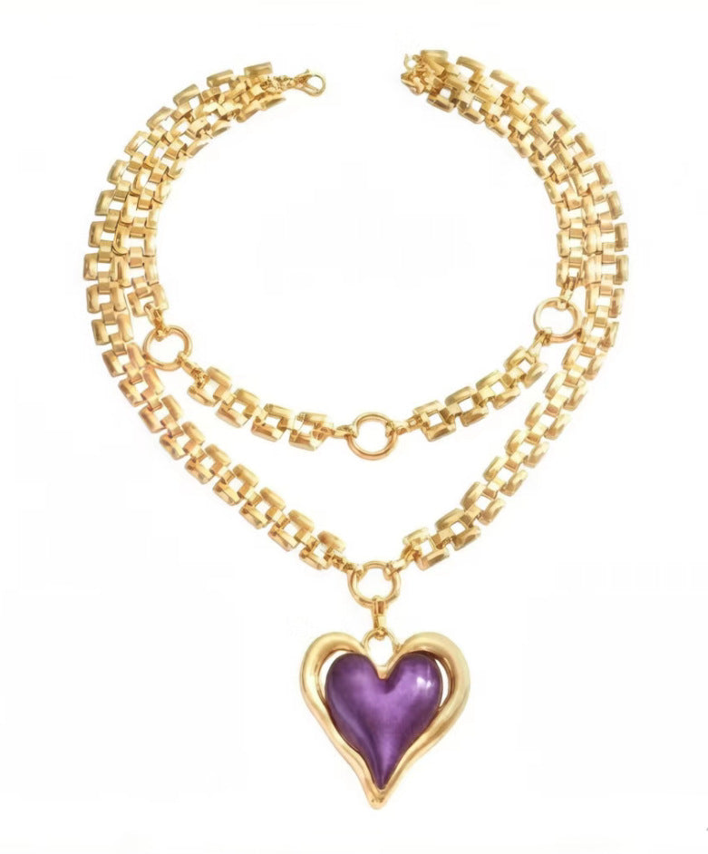 Valentine's Day Exaggerated Oversized Heart Temperament Jewelry Set