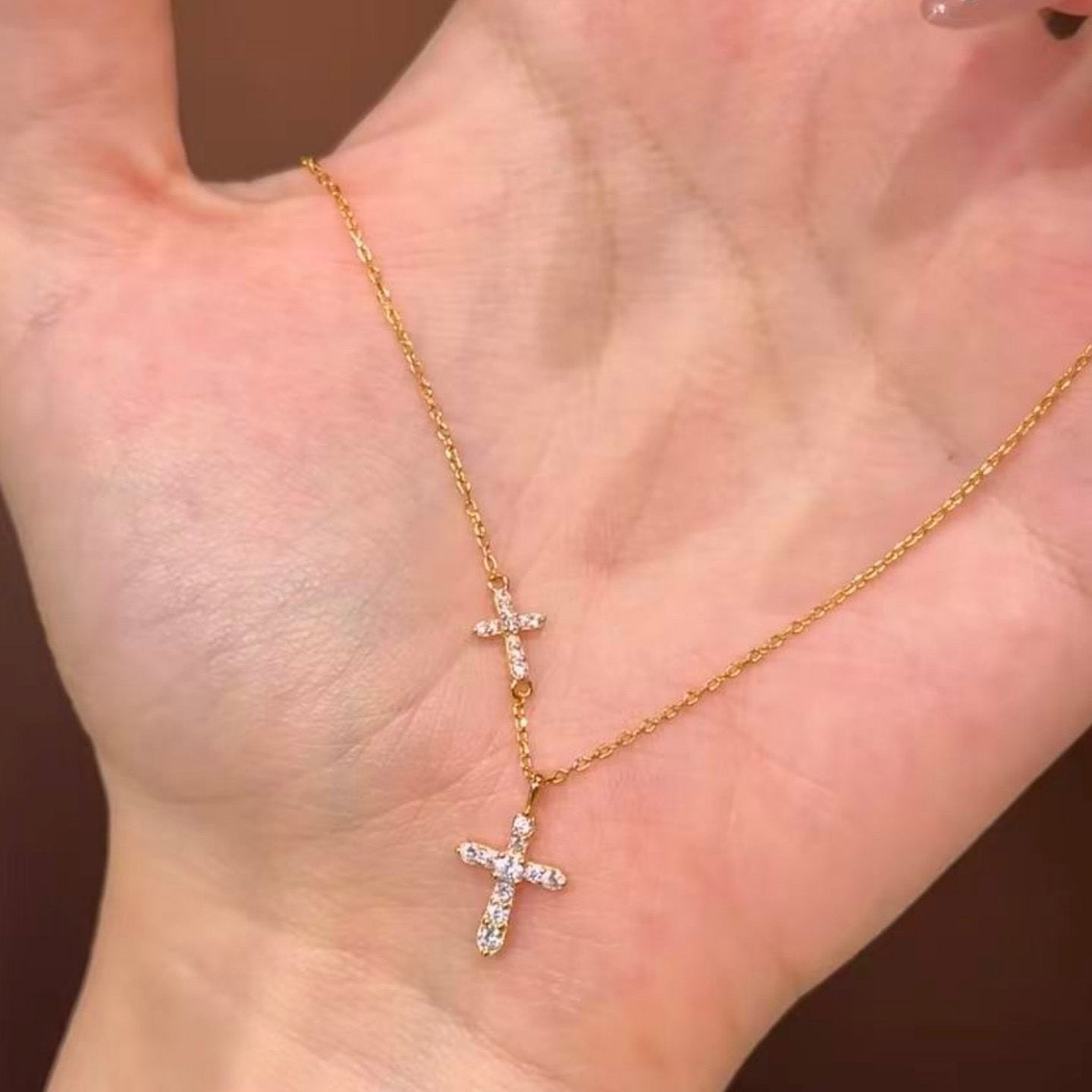 Cross Female Clavicle Chain Light Luxury Minority High-grade Necklace