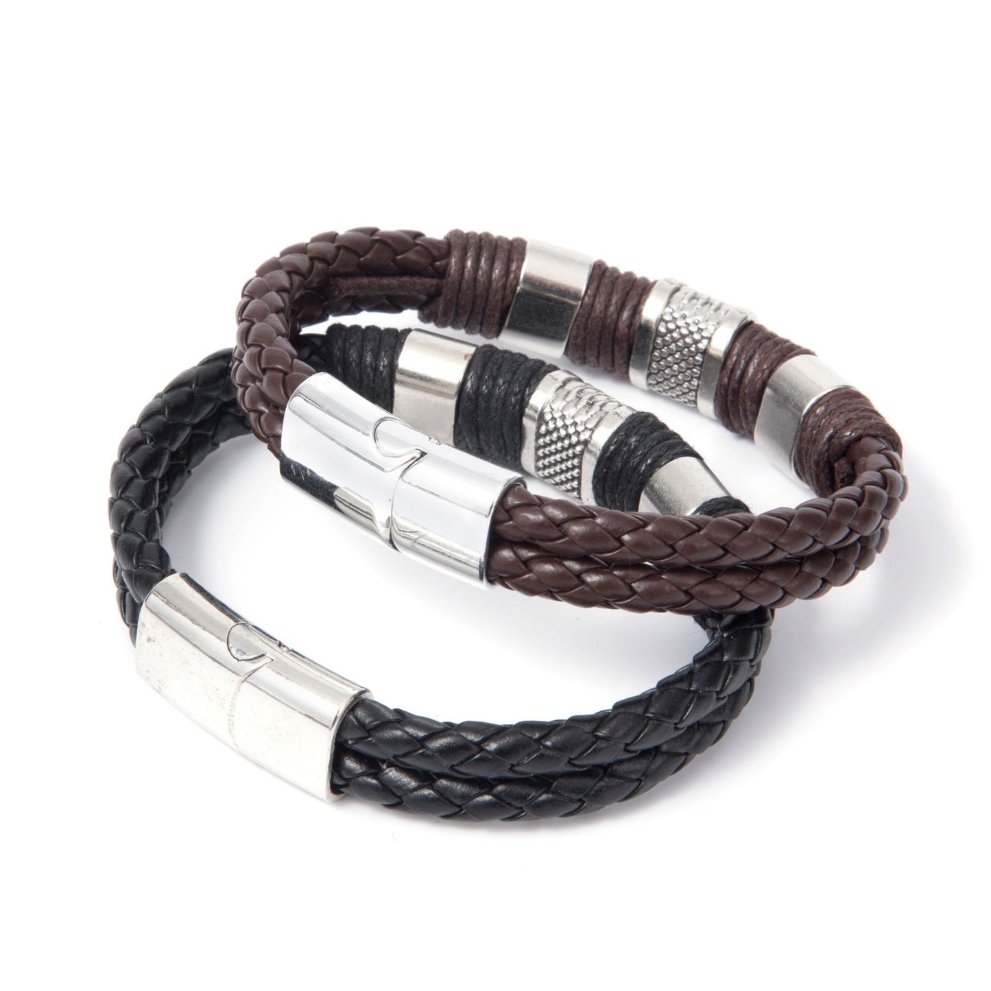 Ornement en cuir tissé pour hommes, personnalité rétro, tous les bracelets