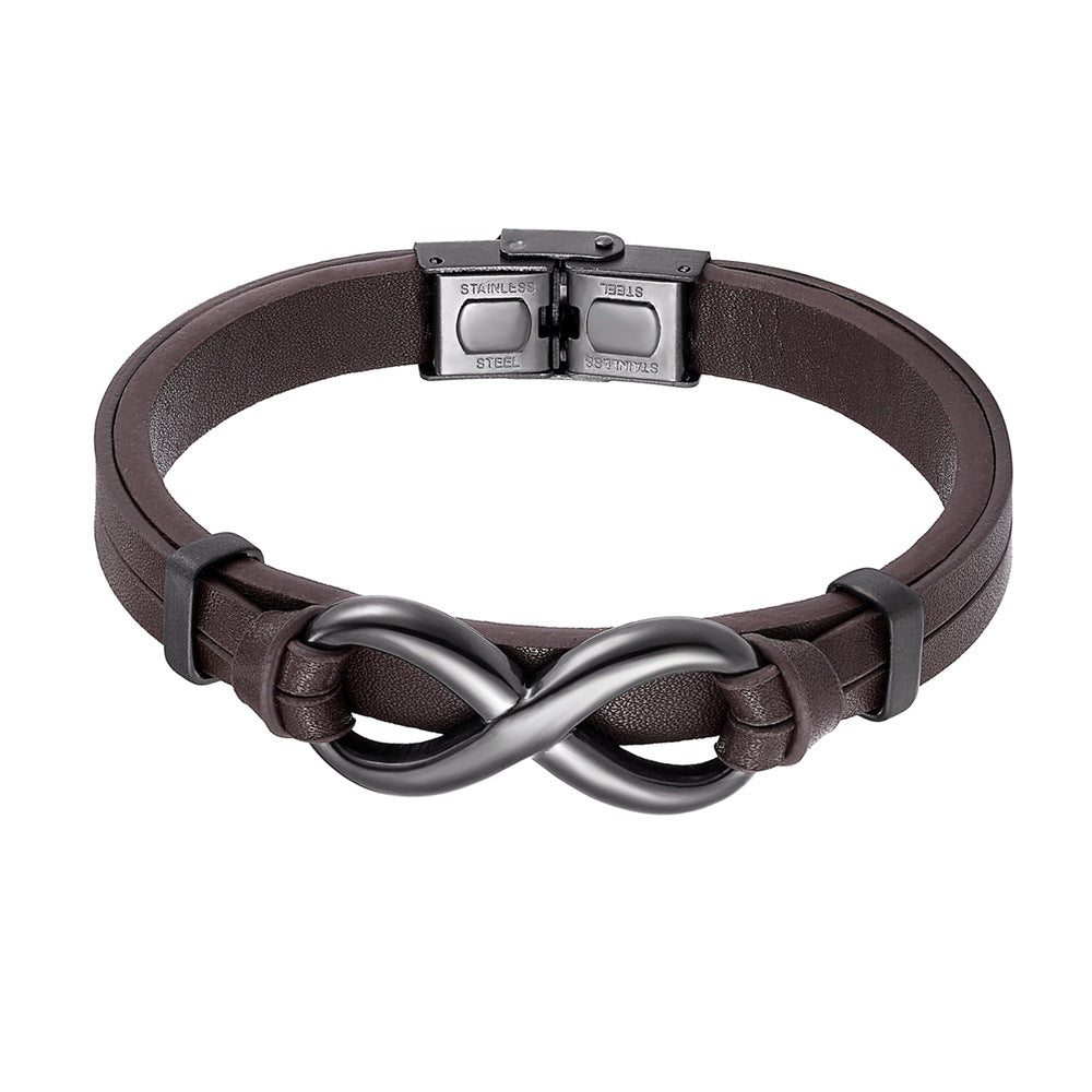 Men's Fashion Korean Style Leather Personality Rope Bracelets