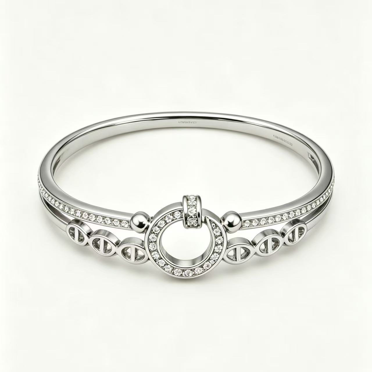 Women's Crescent Diamond Fashion Roman Digital Design Commute Bracelet