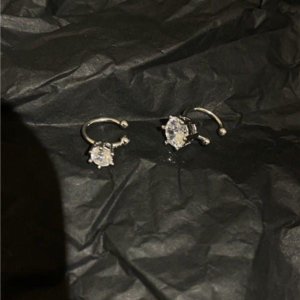Delicate Rhinestone Female Sweet Cool Cold Style Bone Design Ear Clip