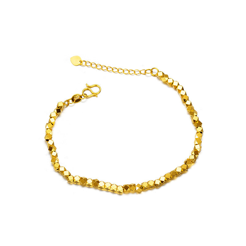 Women's Live Broadcast Disco Jumping Beads Laser Vietnam Placer Gold Bracelets