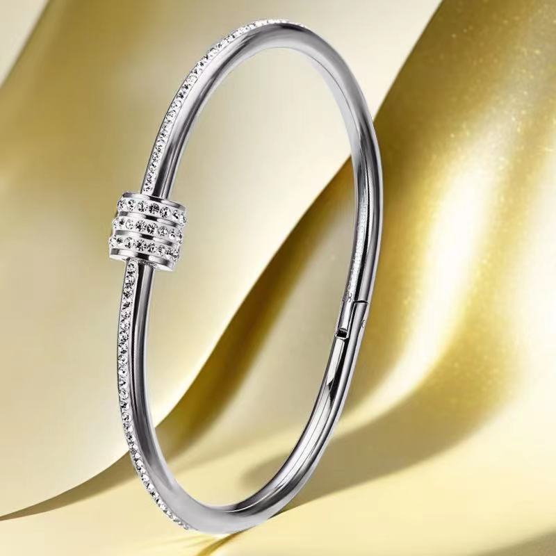 Stainless Steel Small Waist Diamond Titanium Bracelets