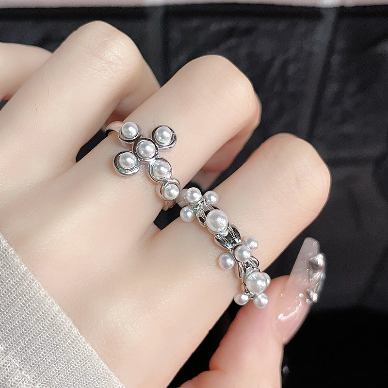 Cross Open Adjustable High Sense Stylish Index Finger Rings