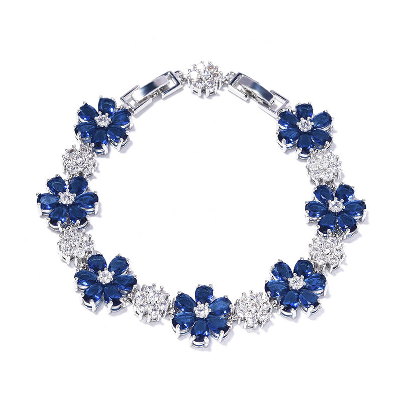 Women's Rich Flower Luxury Zircon High-grade Inlaid Bracelets