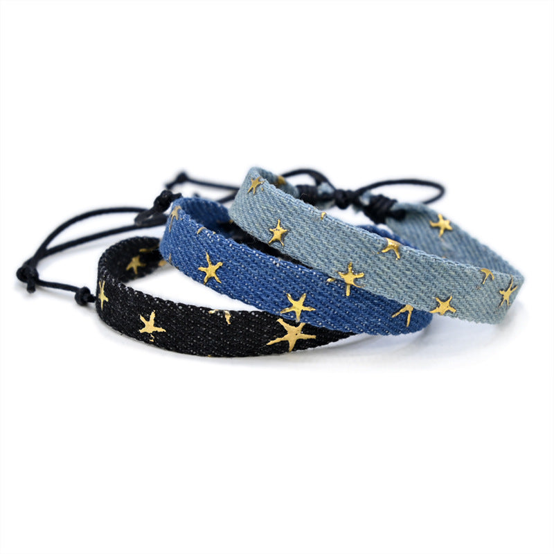 Gold Wax Rope Adjustable Ribbon Carrying Bracelet