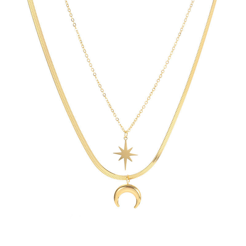 Light Luxury Minority Crescent Clavicle Chain Necklaces