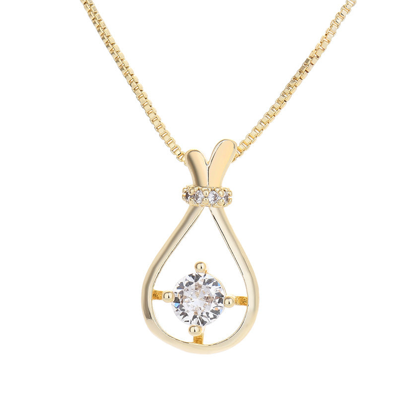 Gold Lucky Bag Female Light Luxury Minority Design Necklaces