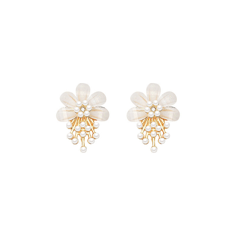 Women's Vacation Style Super Fairy Sweet Flower Seaside Colorful Little Wild Earrings