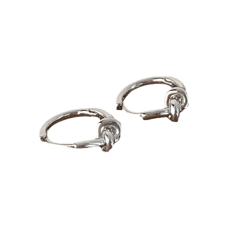 Women's Korean Style Simple Geometric Knotted Bends And Hitches Truelove Rings