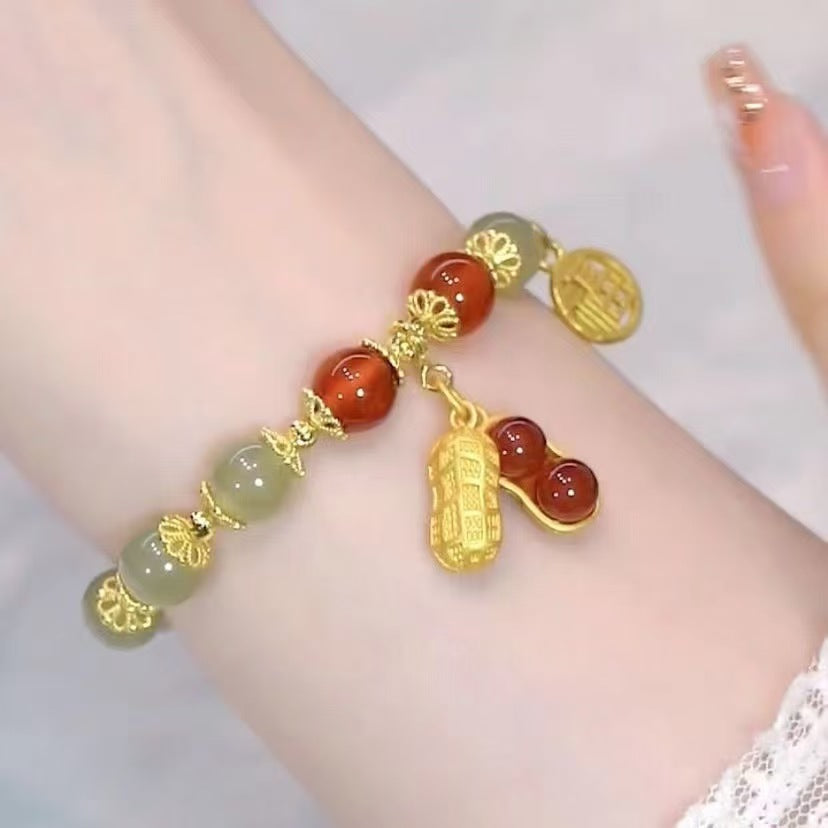 Style Imitation Jade Peanut Exquisite Fashion National Bracelet