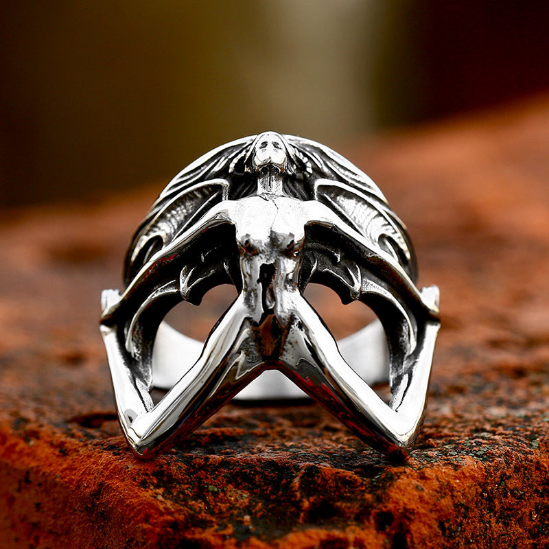 Gothic Style Stainless Steel Devil Retro Rings