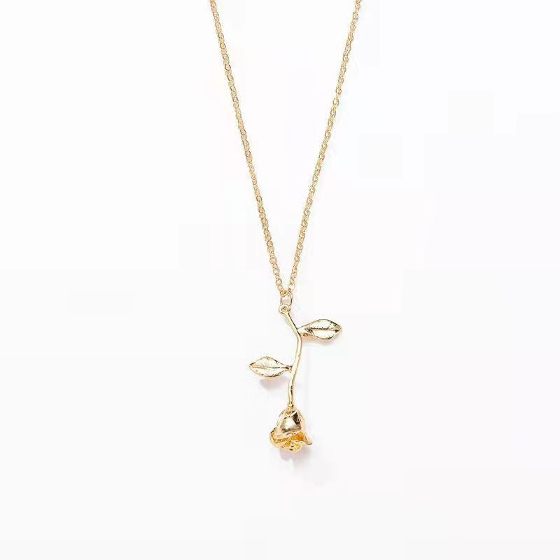 Cute Little Prince Rose Series Hand Painting Light Luxury Jewelry Set
