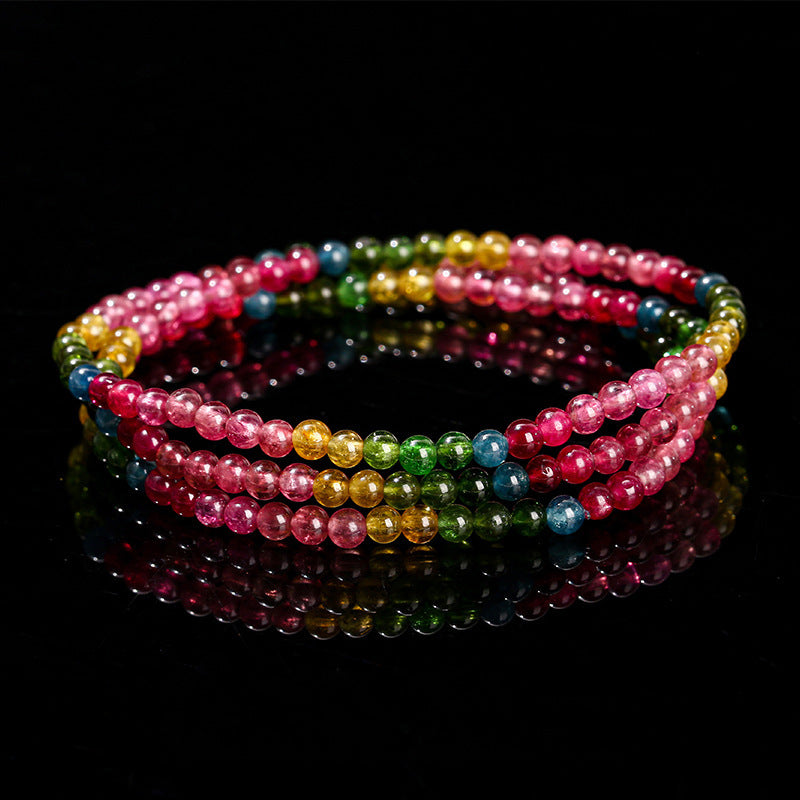 Natural Crystal Stone Collection Round Beads Bracelet