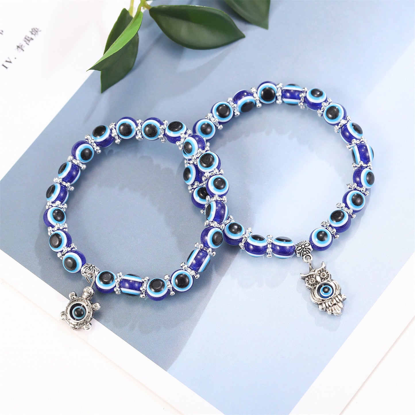 Türkische blaue Augen Fatima Palm Devil Armbänder