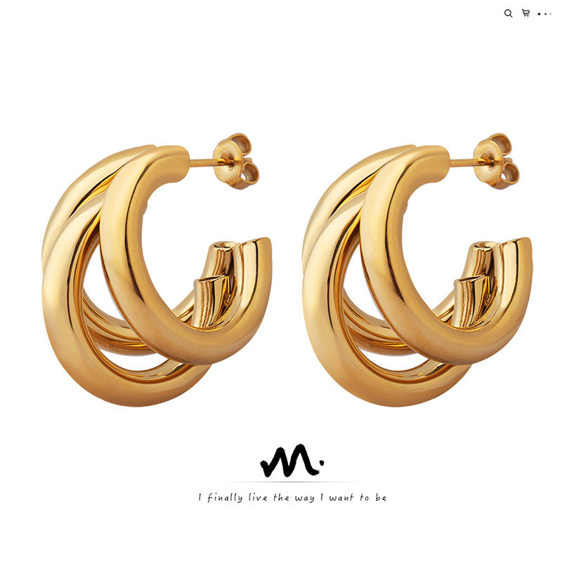 Summer Accessories Personalized Trendy Shaped Hollow Earrings