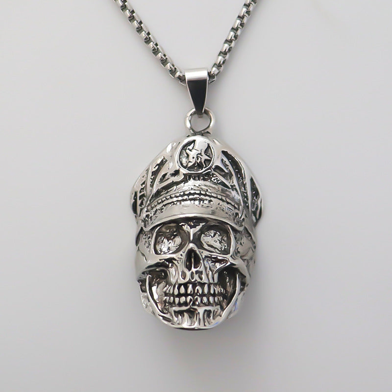 Steel Street Dark Style Totenkopf-Halsketten aus Legierung