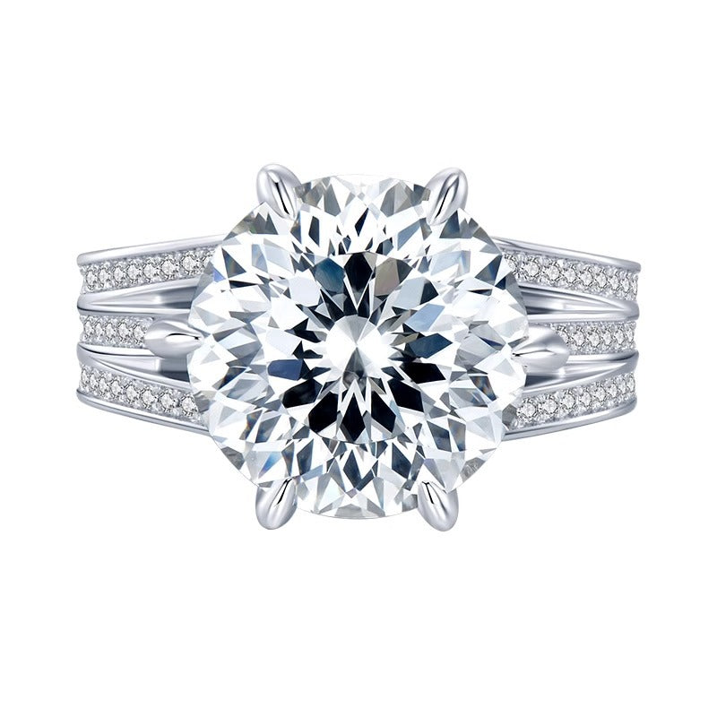 Karat Imitation Moissanite Big Diamond Eight Rings