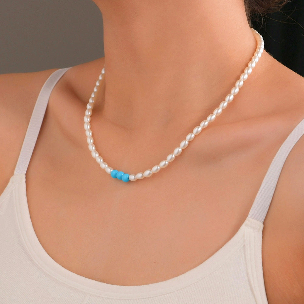 Graceful Oval Imitation Pearl Fashion Handmade Necklaces