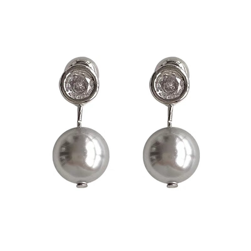 Gray Bean High Sense Light Luxury Earrings