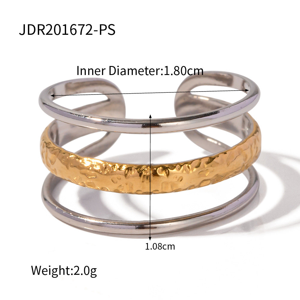 Geometrische Damenohrringe aus Titanstahl, Gold und Silber