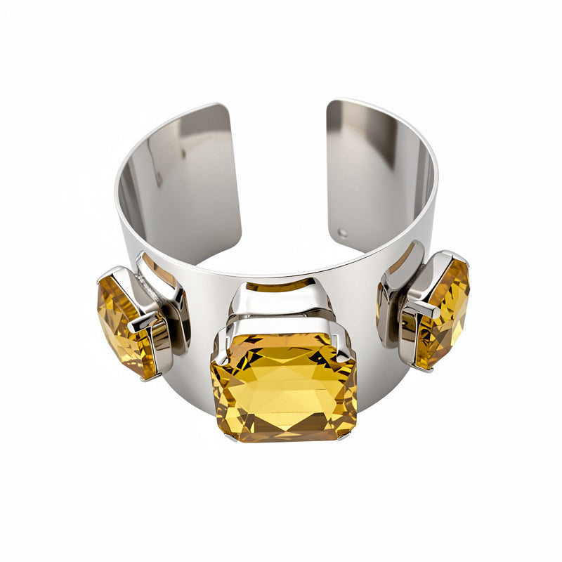 Women's Square Open-ended Retro Exquisite Fashionable Simple Elegant Light Luxury High-grade Bracelets
