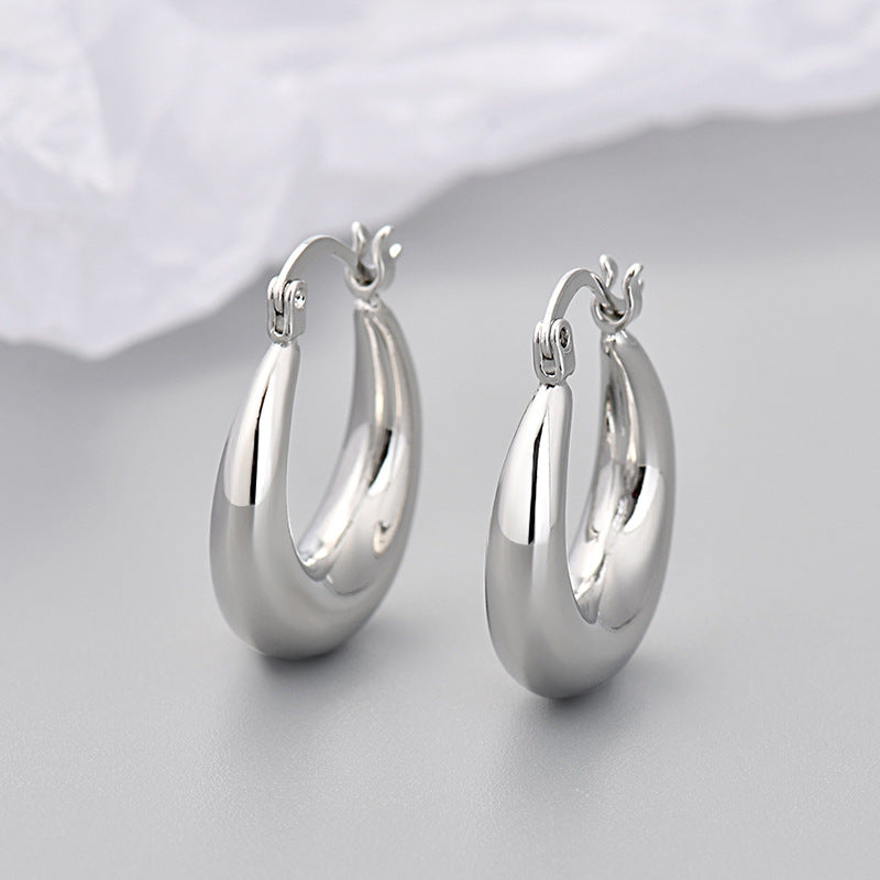 Personality Round Graceful Geometric Large Retro High-grade Earrings