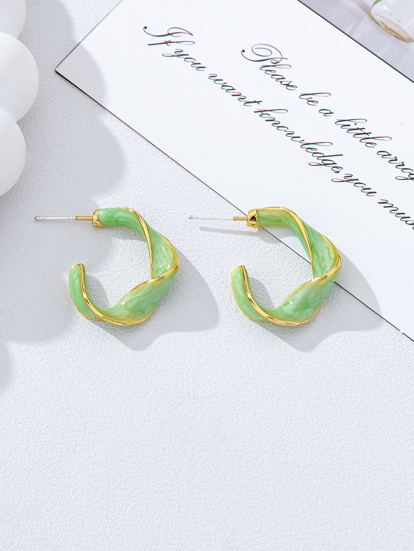 French Style Dripping Small Personalized Twisted Geometric Rings
